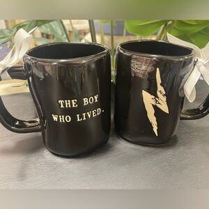 RAE DUNN Harry Potter The Boy Who Lived Lightning Bolt Ceramic Coffee Mug NWT